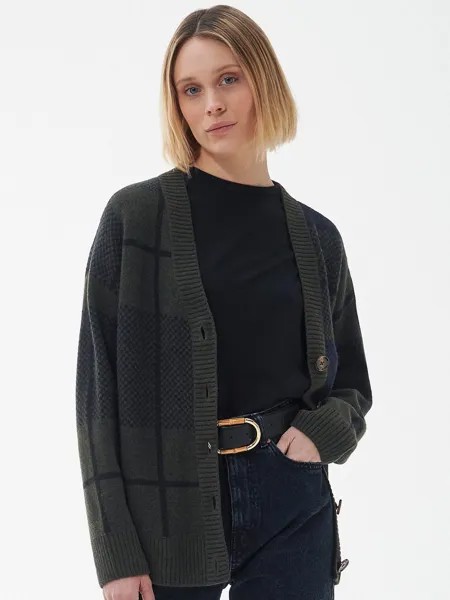 Кардиган Barbour Marie, Черный/Шалфейный Тартан