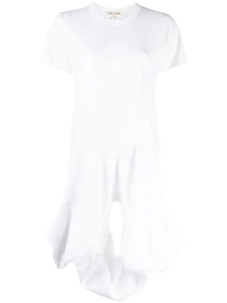 Comme Des Garçons футболка асимметричного кроя, белый