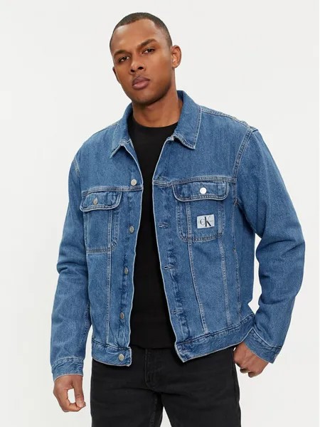 Джинсовая куртка стандартного кроя Calvin Klein, синий