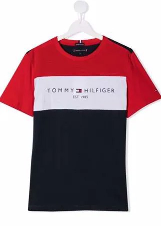 Tommy Hilfiger Junior футболка в стиле колор-блок с логотипом