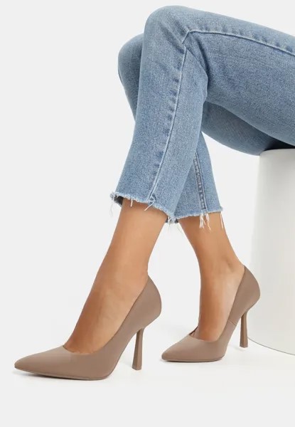 Туфли на высоком каблуке HIGH-HEEL Bershka, цвет khaki