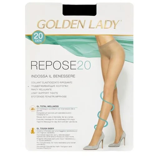 Колготки Golden Lady Repose 20 den, размер 4-L, nero (черный)