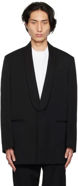 Черный пиджак с отворотами и шалью Jil Sander