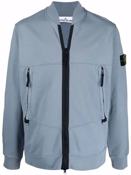 Stone Island бомбер с нашивкой-логотипом