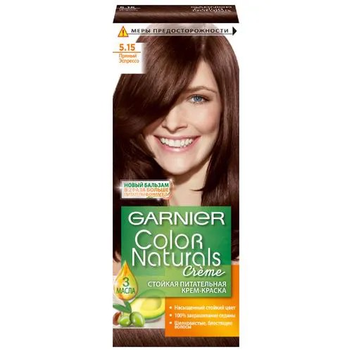 GARNIER Color Naturals стойкая питательная крем-краска для волос, 5.15, Пряный эспрессо