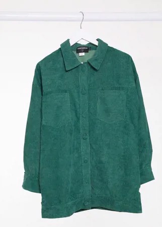 Зеленая вельветовая рубашка Heartbreak-Зеленый