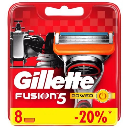 Сменные кассеты Gillette Fusion5 Power, 8 шт.