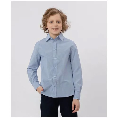 Серая рубашка в полоску BUTTON BLUE, размер 164*80*66