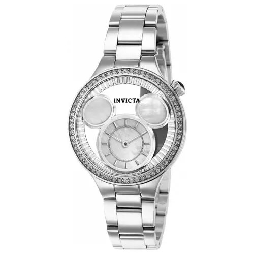 Наручные часы INVICTA Часы наручные кварцевые женские Invicta Disney Limited Edition Lady 36263, серебряный