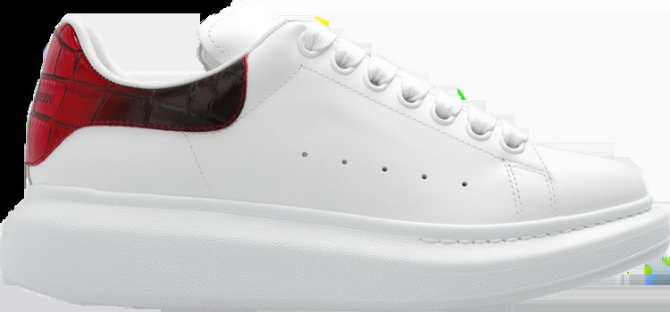 Кроссовки Alexander McQueen Wmns Oversized Sneaker 'Gradient Croc - White Welsh Red', белый