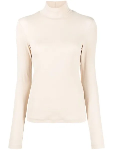 Filippa K трикотажный топ Nellie с высоким воротником, нейтральный цвет