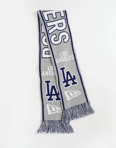 Серый шарф с символикой LA Dodgers New Era