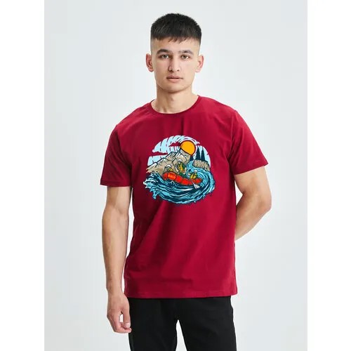 Футболка Taiga, размер XXL, бордовый