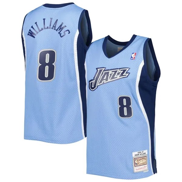 Мужская майка Mitchell & Ness Deron Williams Blue Utah Jazz 2006-07 Hardwood Classics Swingman