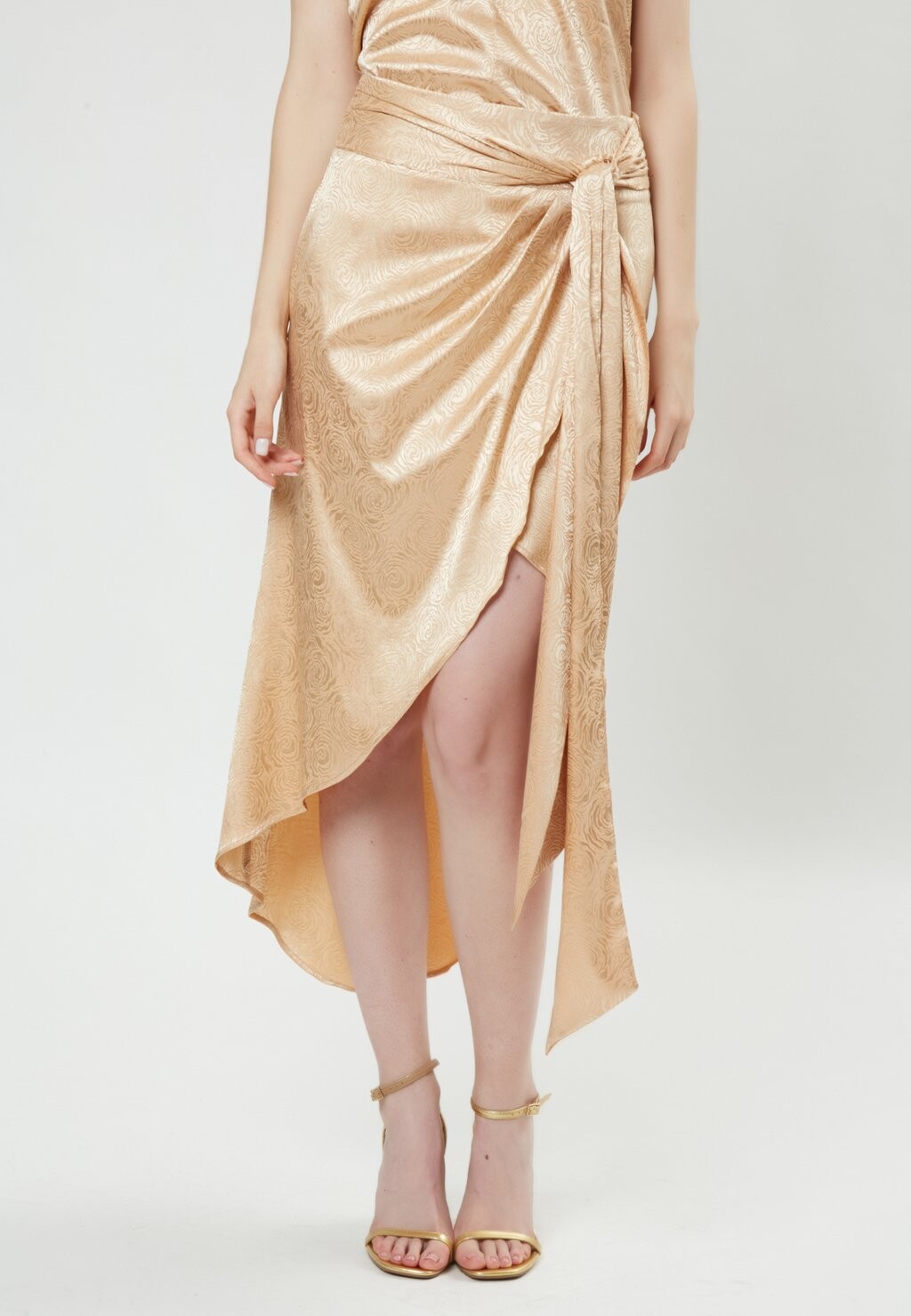 Юбка с запахом WAIST TIE UP INFLUENCER, цвет camel