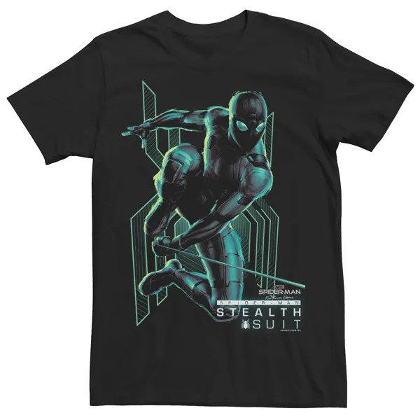 Мужской костюм-невидимка с изображением Человека-паука, футболка Jumping Darkness Marvel