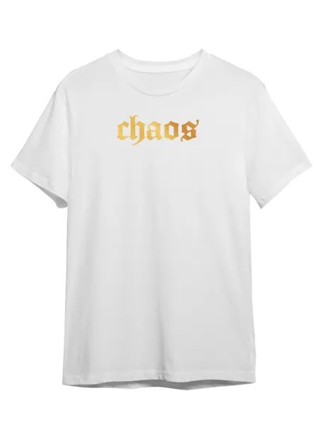 Футболка унисекс Каждому Своё Chaos/Готика/Хаос STGO12ZG белая 4XL