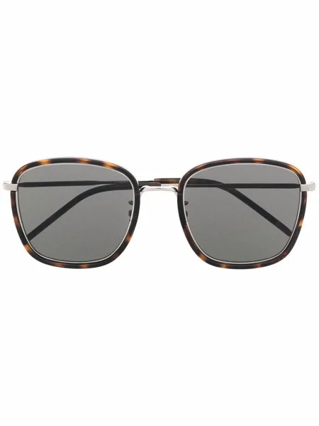 Saint Laurent Eyewear солнцезащитные очки в оправе черепаховой расцветки