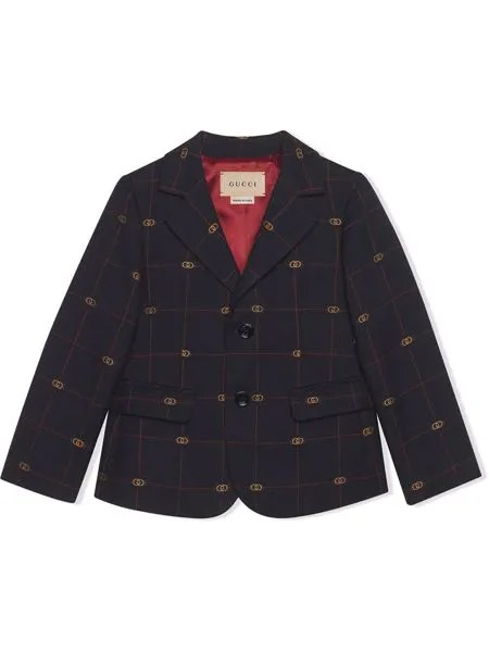 Gucci Kids пиджак с логотипом Interlocking G