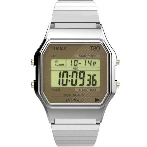 Наручные часы TIMEX T80 TW2V19100, серебряный, зеленый