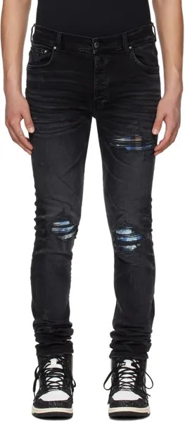 Черные рваные джинсы Amiri, цвет Faded black