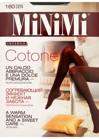 Колготки MiNiMi Cotone 160 den, размер 5-XL, nero (черный)