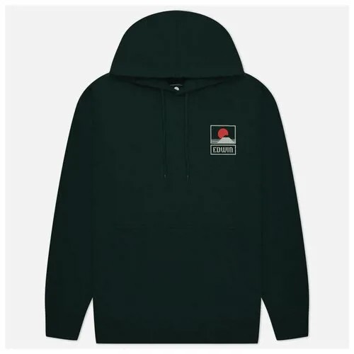 Мужская толстовка Edwin Sunset On Mount Fuji Hoodie зелёный, Размер S