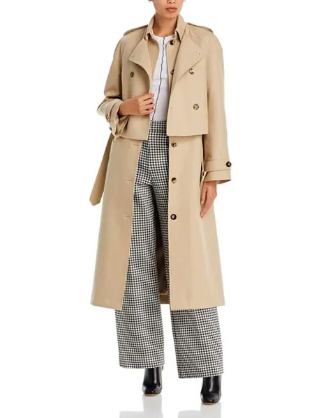 Двухслойный тренч Rosetta Getty, цвет Tan/Beige
