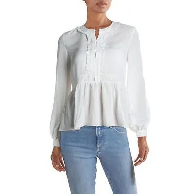 Женская белая кружевная блуза-рубашка French Connection 2 BHFO 9295