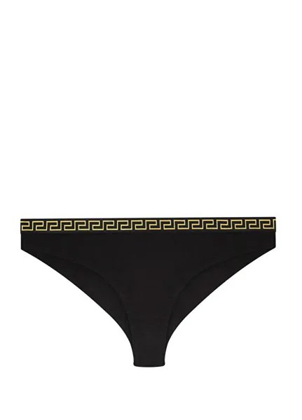 Женские трусики с черной лентой с логотипом Versace