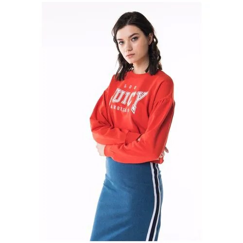 Укороченный свитшот с длинными рукавами-воланами Juicy Couture JWTKT120870/611 Красный 44