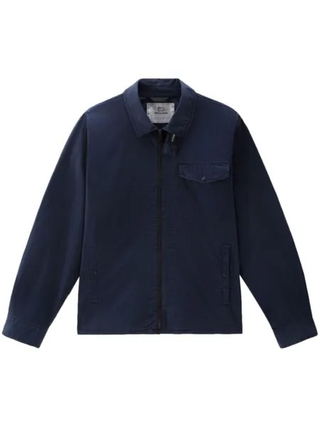 Woolrich габардиновая куртка-рубашка, синий