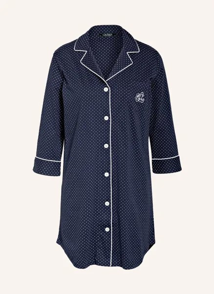 Ночная рубашка LAUREN RALPH LAUREN mit 3/4-Arm, темно-синий