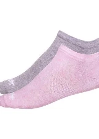 Носки Starfit SW-205, 2 пары, размер 39-42, розовый меланж/светло-серый меланж