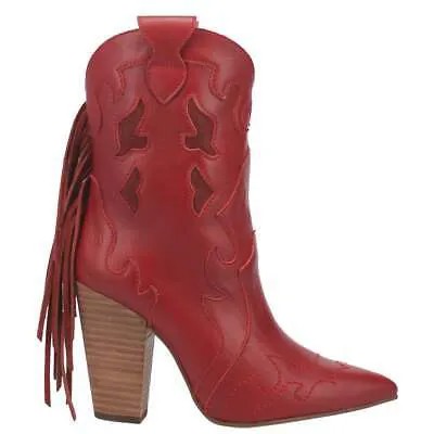 Dingo Ladys Night Pointed Toe Женские красные повседневные ботинки в ковбойском стиле DI911-600