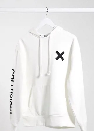Худи с логотипом COLLUSION Unisex-Белый
