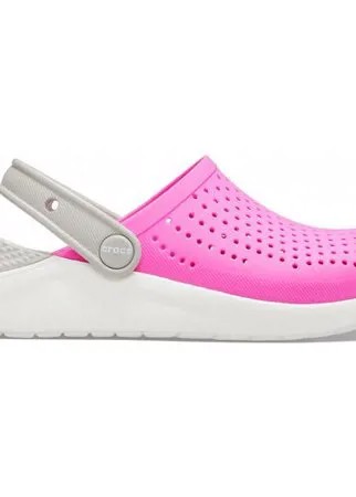 Сабо Crocs LiteRide Clog размер 30(С13), electric pink/white