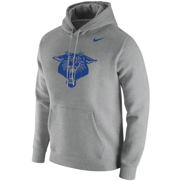 Мужской серый пуловер с капюшоном и логотипом Kentucky Wildcats Vintage School Nike