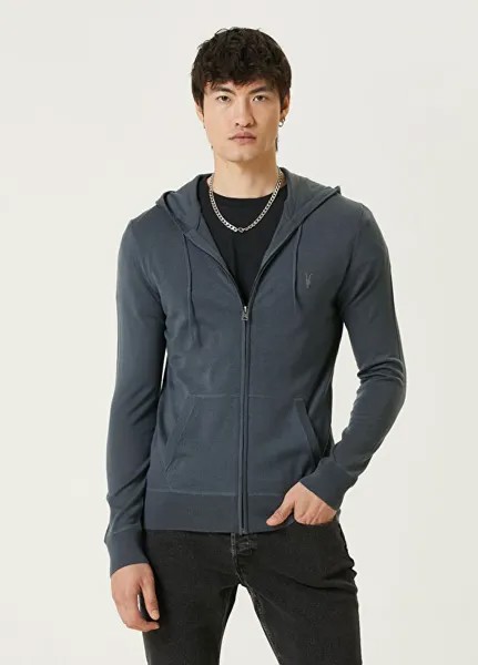 Кардиган mode merino petrol с капюшоном AllSaints
