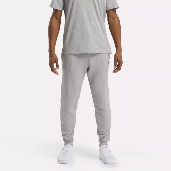 Флисовые джоггеры с маленьким логотипом Identity Reebok, серый