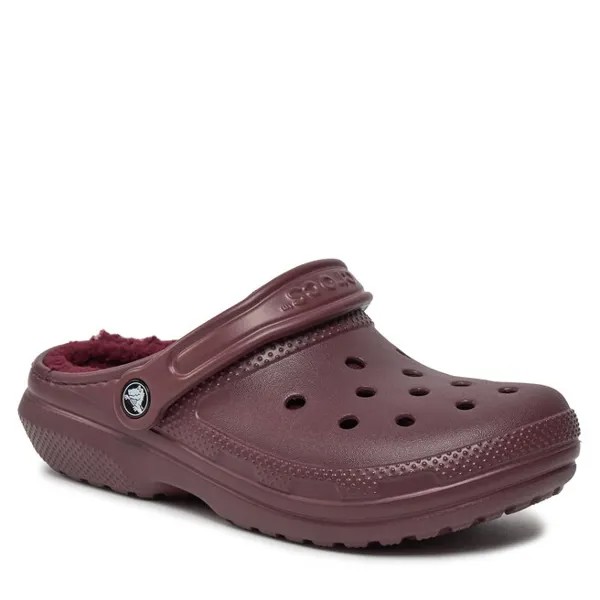 Шлепанцы Crocs CrocsClassic Lined, вишневый/бордовый