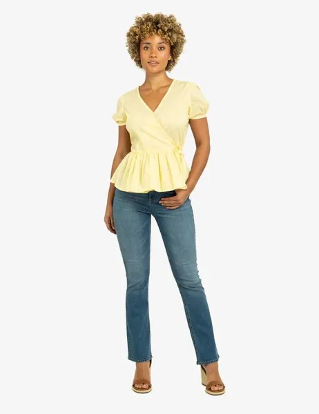 Топ U.S. Polo Assn.Short Sleeve Surplice, бежевый