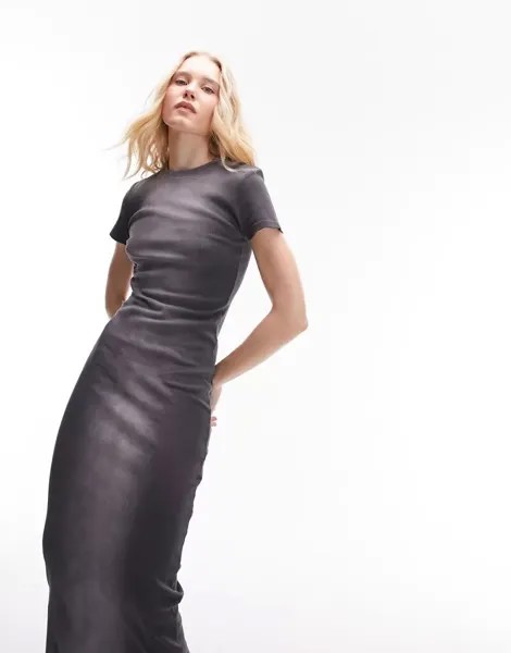 Платье миди из джерси Topshop