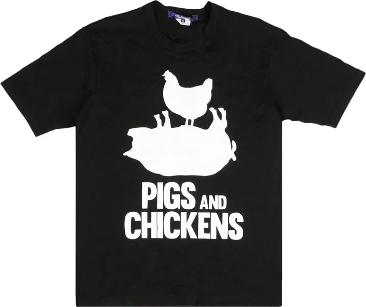 Футболка Junya Watanabe Pigs And Chickens T-Shirt 'Black', черный