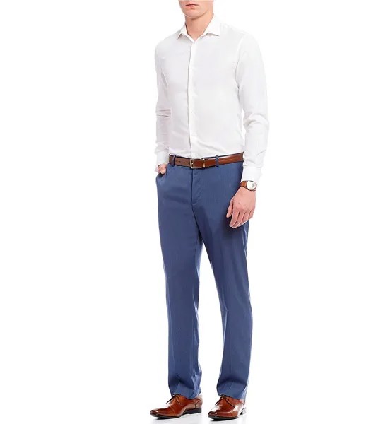Однотонная водоотталкивающая тканая рубашка с длинными рукавами Perry Ellis, однотонная, устойчивая к морщинам, с длинными рукавами, белый