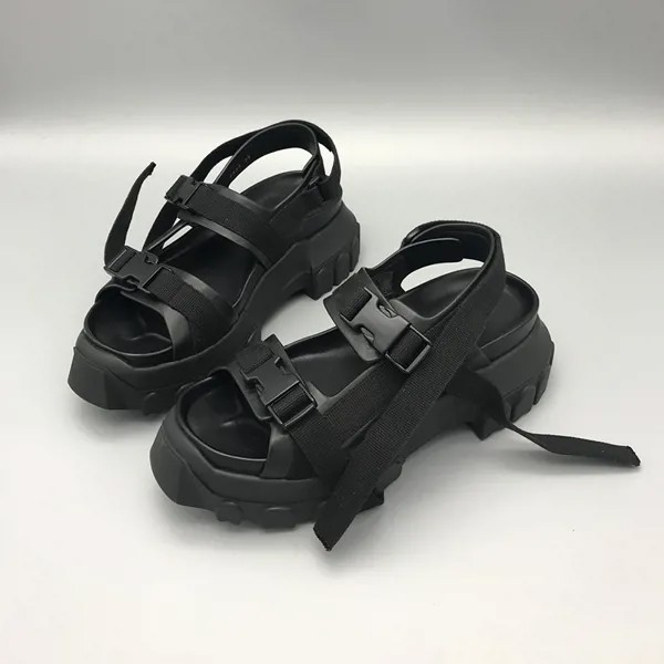 2018ss Рик мужские роскошные модные сандалии резиновые увеличенные Owens 7 см Толстая подошва пара женская уличная повседневная обувь