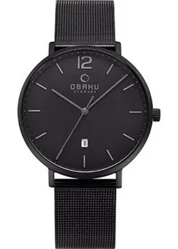 Fashion наручные  мужские часы Obaku V181GDBBMB. Коллекция Mesh