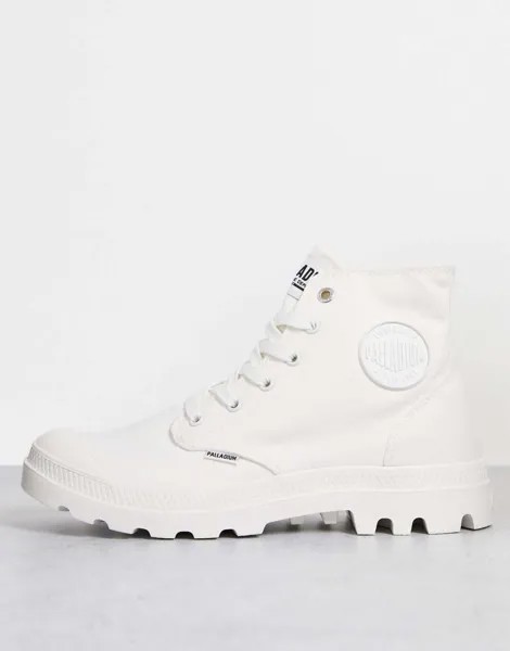 Белые однотонные ботинки Palladium Classic Pampa
