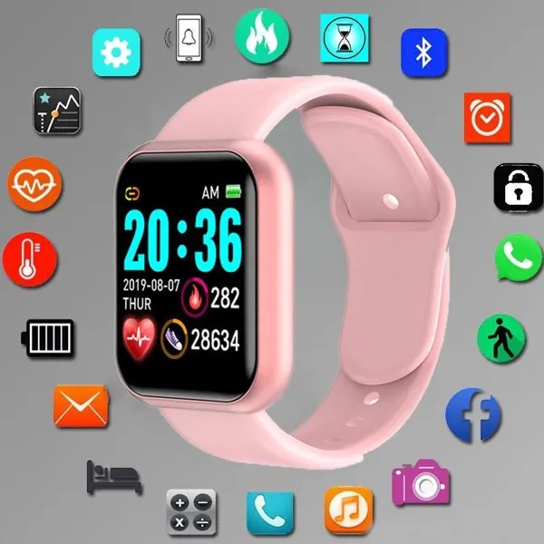 Цифровые умные спортивные часы Женские часы цифровые светодиодные электронные наручные часы Bluetooth наручные часы Мужчины дети Женщины