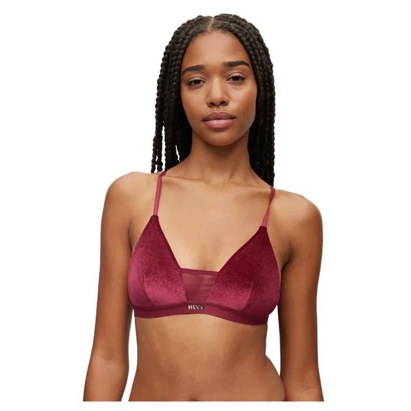 Бюстгальтер HUGO Triangle Pad Velvet Bra, красный